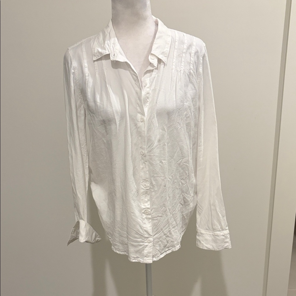 New With Tags Cloth & Stone Pleated Button Down Sz M